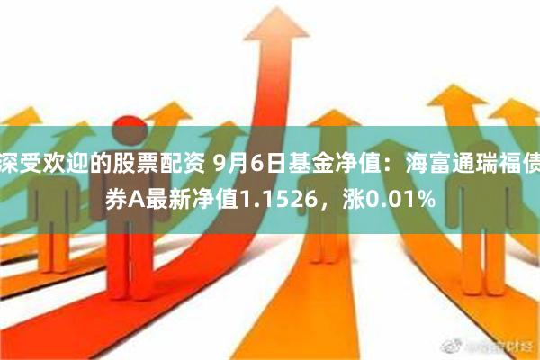 深受欢迎的股票配资 9月6日基金净值：海富通瑞福债券A最新净值1.1526，涨0.01%